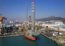 Naming and Departure for Perro Negro 12,  a CIMC 300 feet Drilling Jack Up Rig
